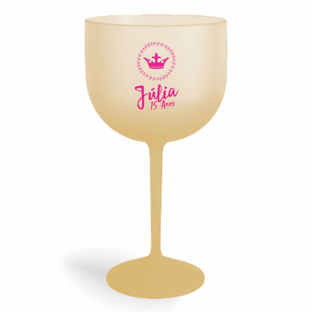 Taça de Gin de 580ml Dourada Degradê