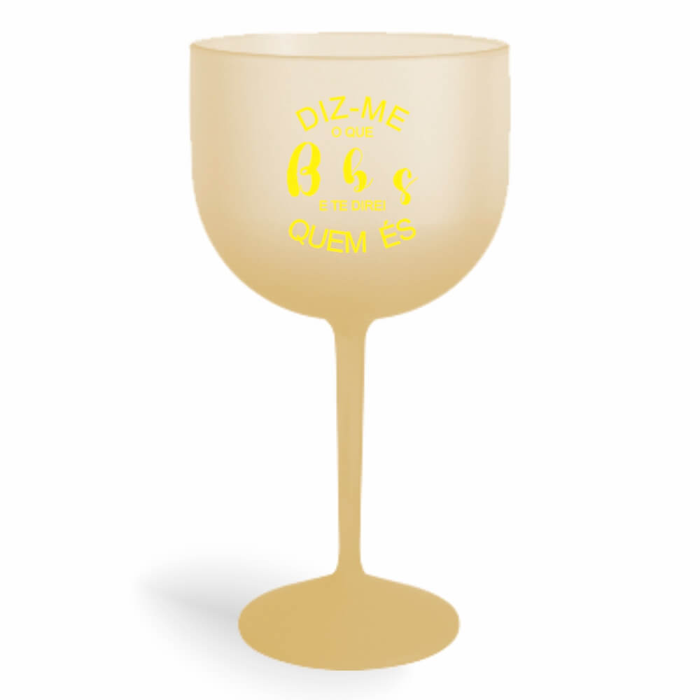 Taça de Gin de 580ml Dourada Degradê