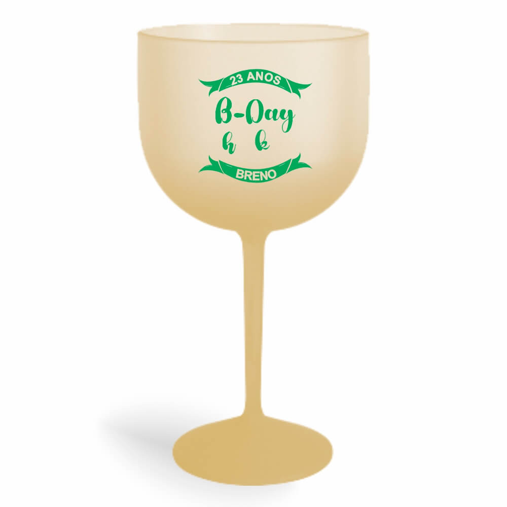 Taça de Gin de 580ml Dourada Degradê