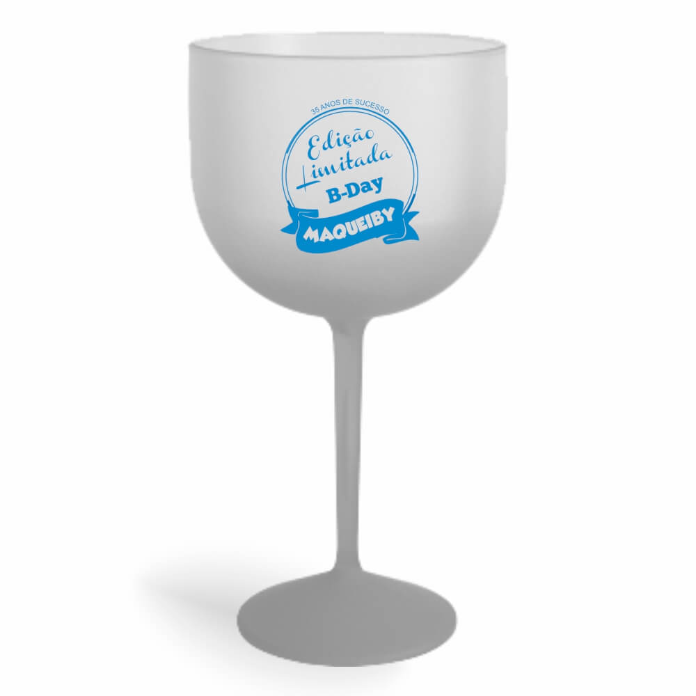 Taça de Gin de 580ml Prata Degradê