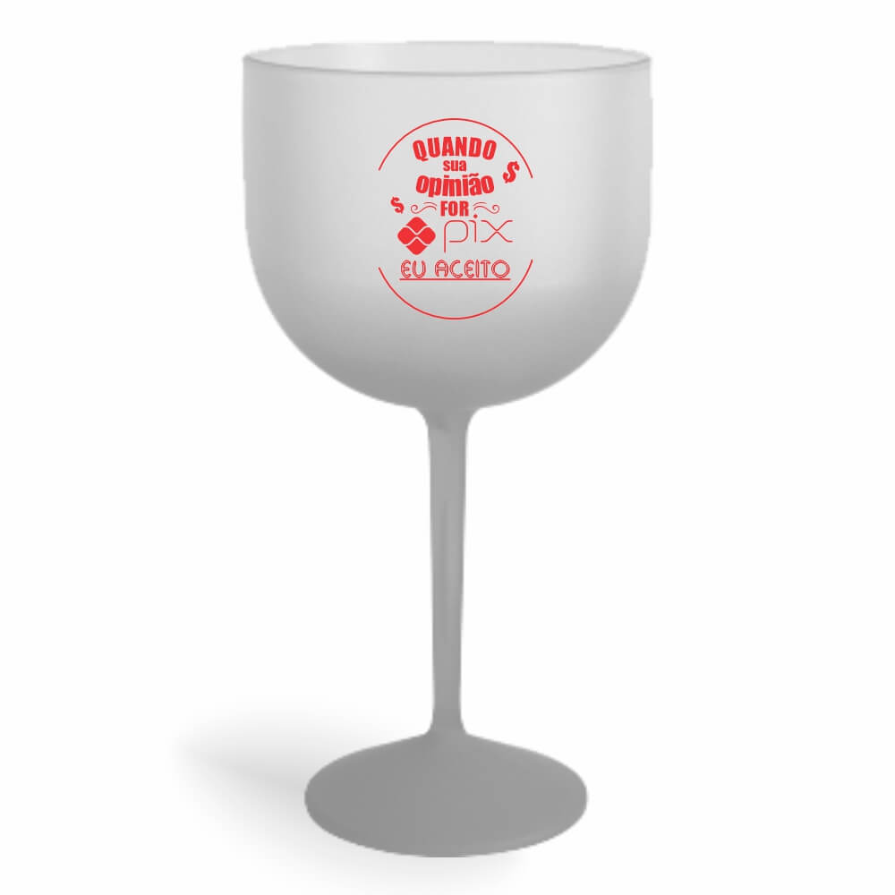 Taça de Gin de 580ml Prata Degradê