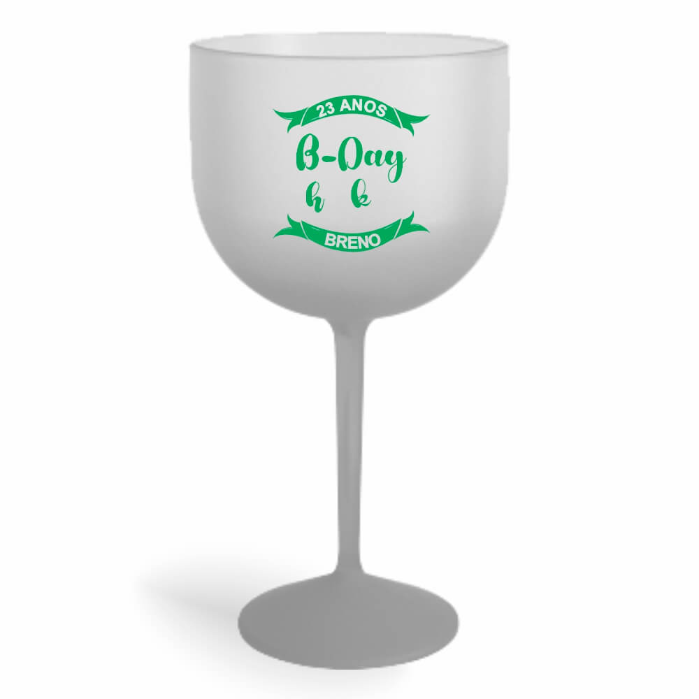 Taça de Gin de 580ml Prata Degradê