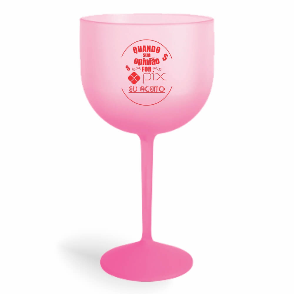 Taça de Gin de 580ml Rosa Degradê