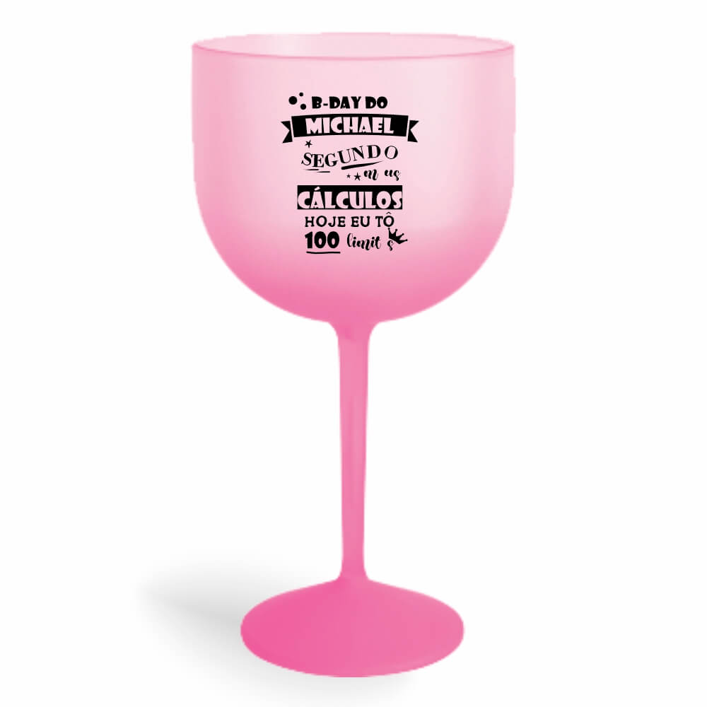 Taça de Gin de 580ml Rosa Degradê