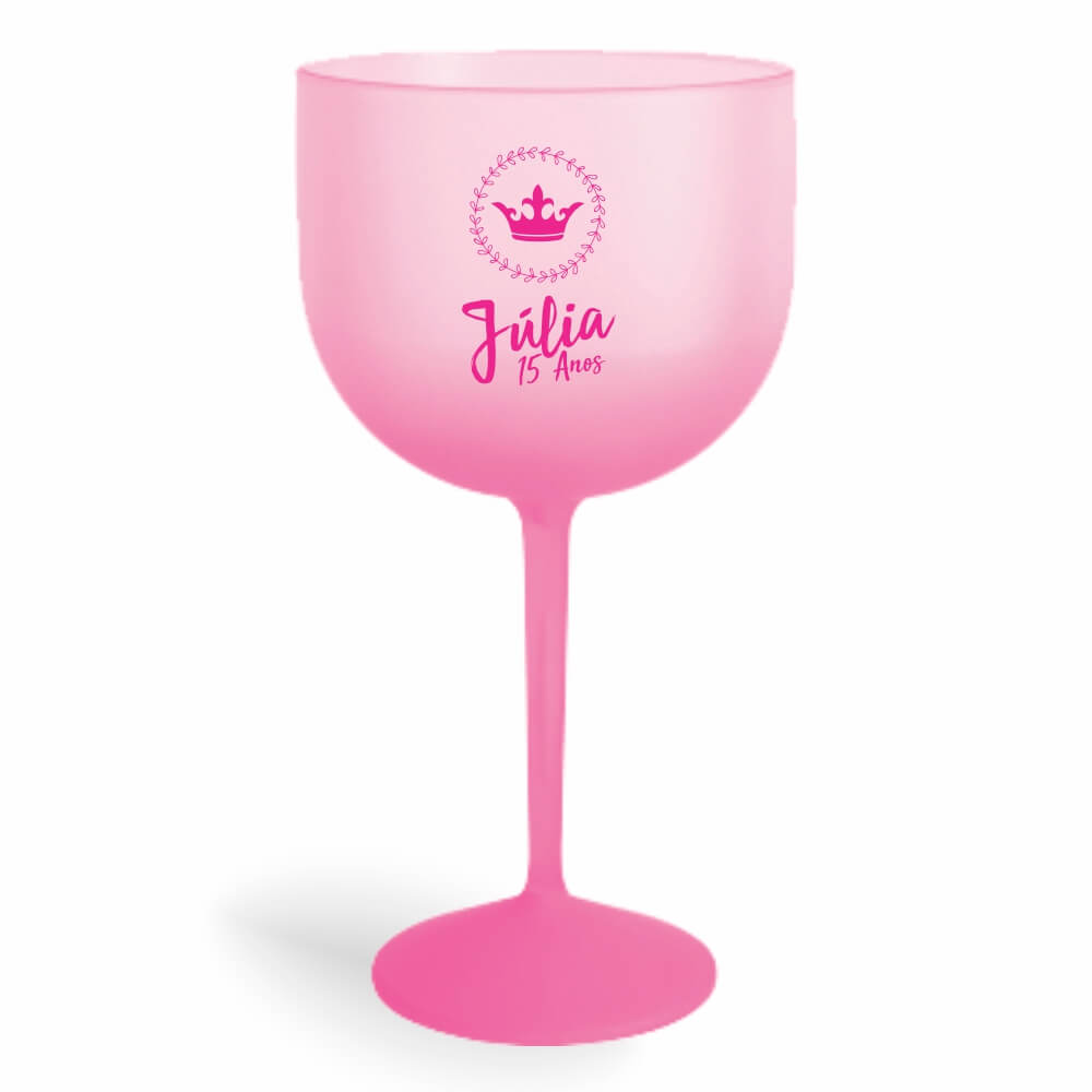 Taça de Gin de 580ml Rosa Degradê
