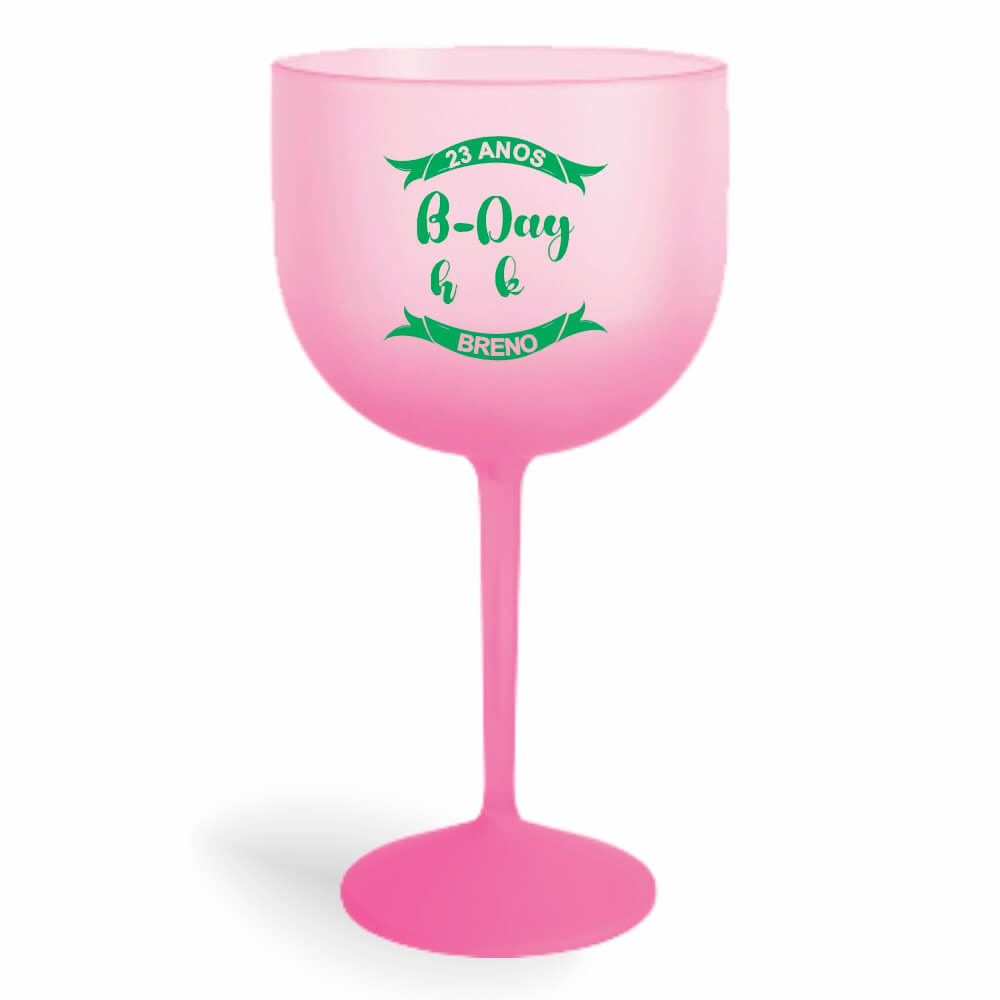 Taça de Gin de 580ml Rosa Degradê