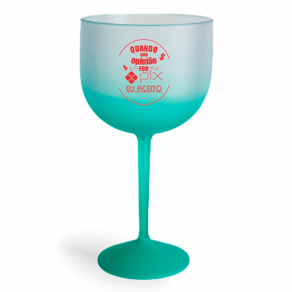 Taça de Gin de 580ml Verde Degradê