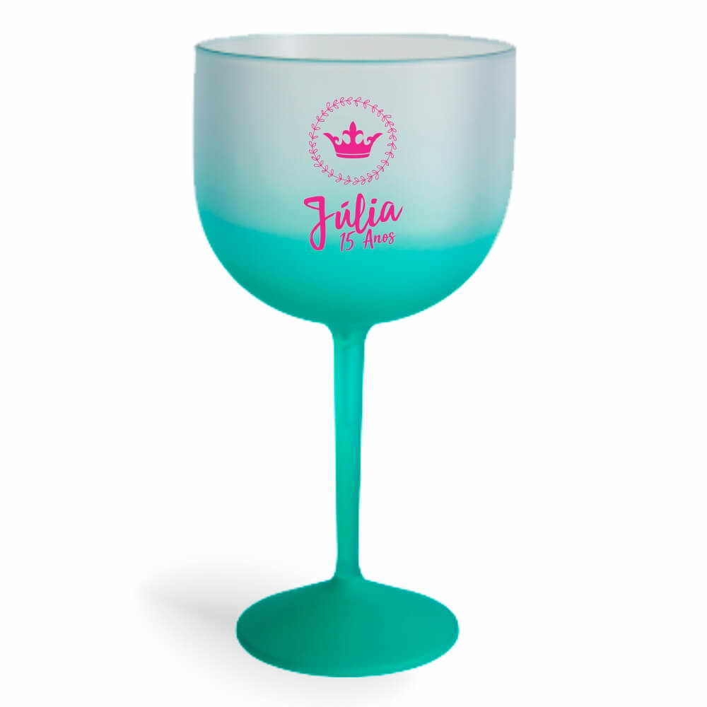 Taça de Gin de 580ml Verde Degradê
