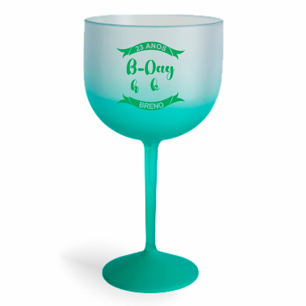 Taça de Gin de 580ml Verde Degradê