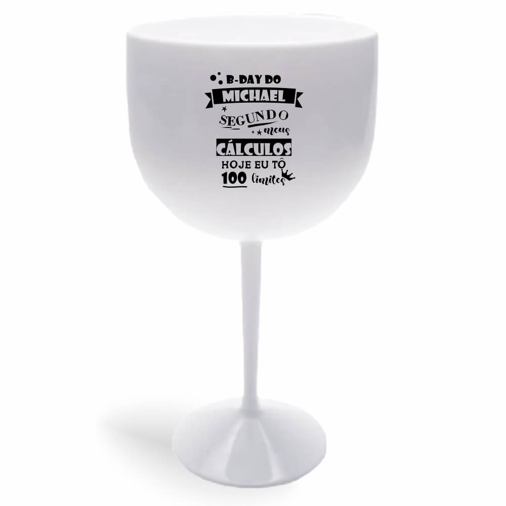 Taça de Gin de 580ml Branca Leitosa