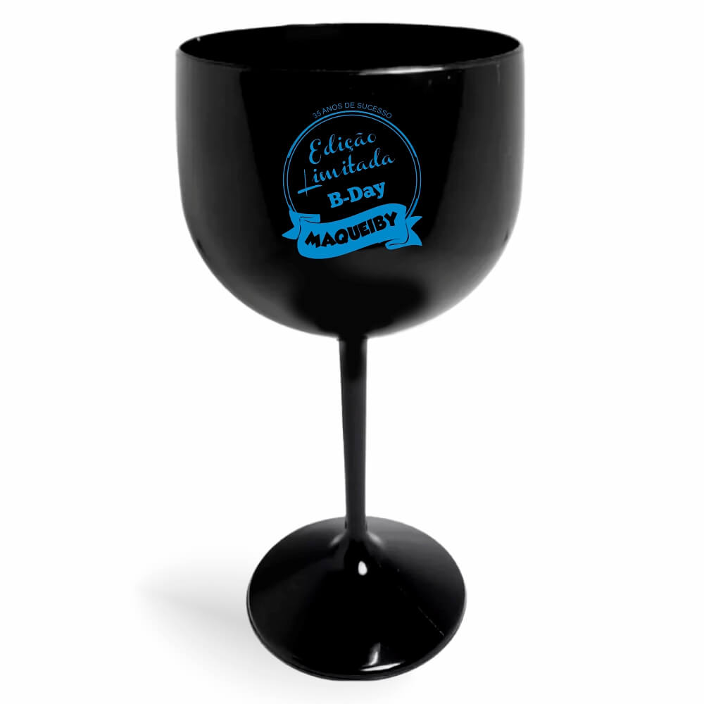 Taça de Gin de 580ml Preta Leitosa