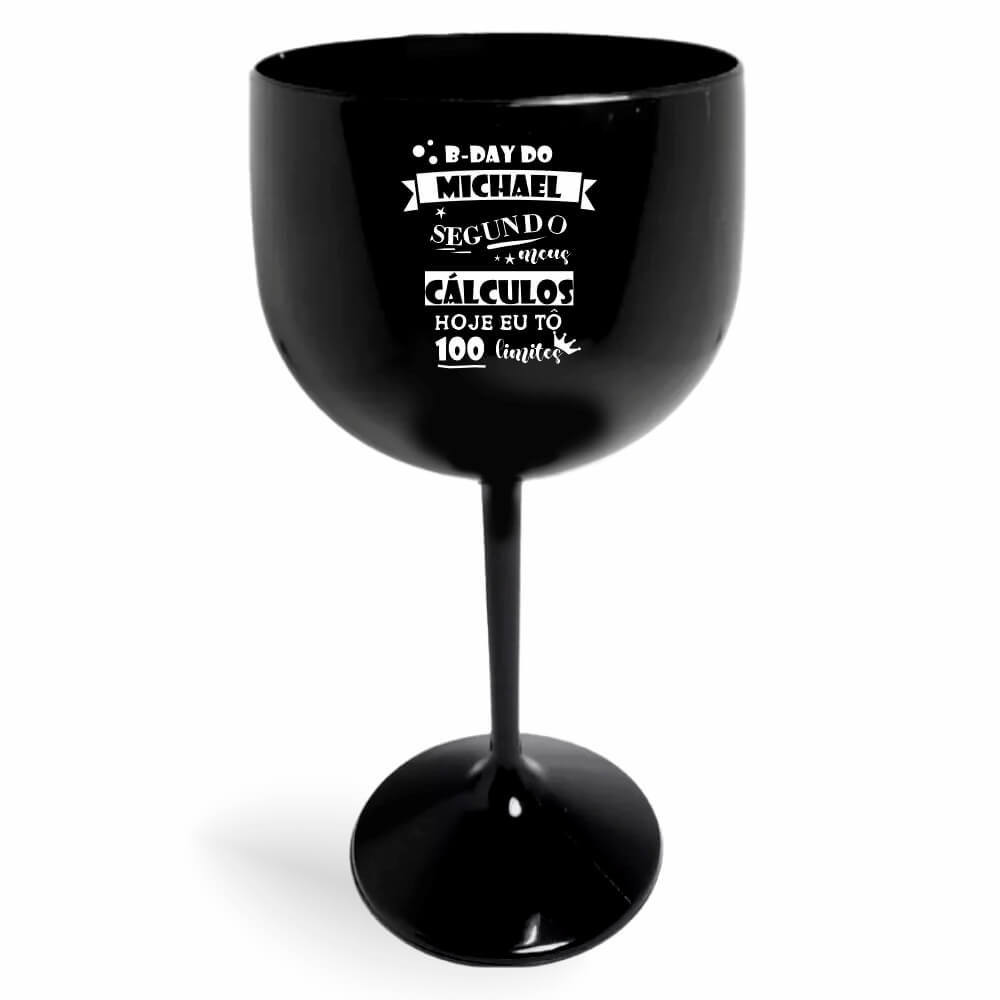 Taça de Gin de 580ml Preta Leitosa