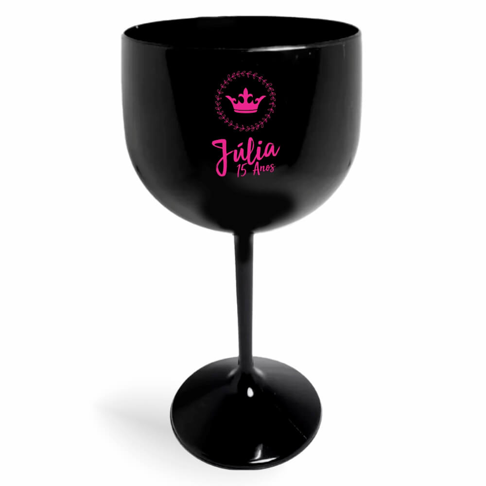 Taça de Gin de 580ml Preta Leitosa