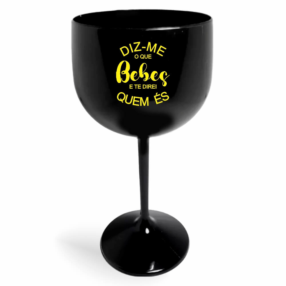 Taça de Gin de 580ml Preta Leitosa