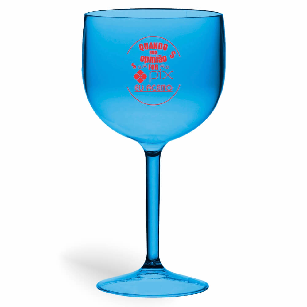 Taça de Gin de 580ml Azul Transparente