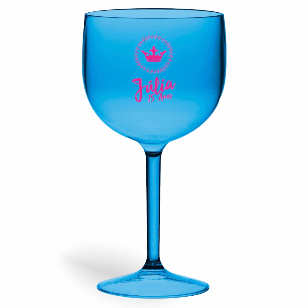 Taça de Gin de 580ml Azul Transparente
