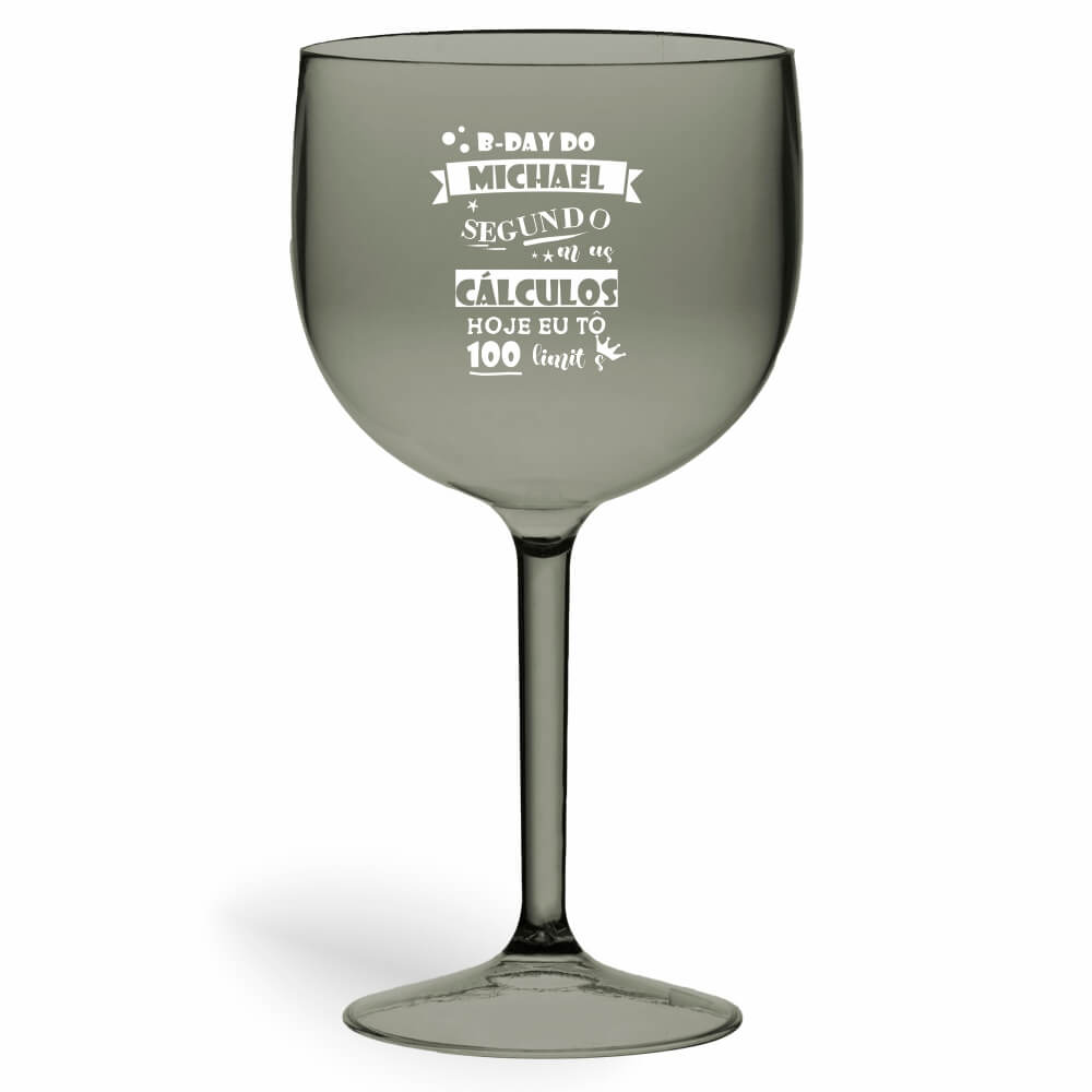 Taça de Gin de 580ml Fumê Transparente