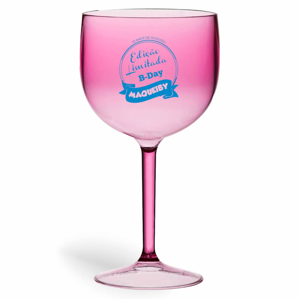 Taça de Gin de 580ml Rosa Transparente