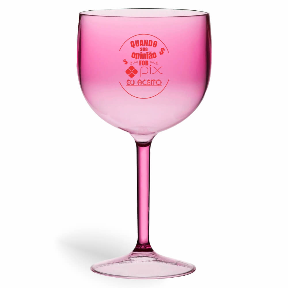 Taça de Gin de 580ml Rosa Transparente