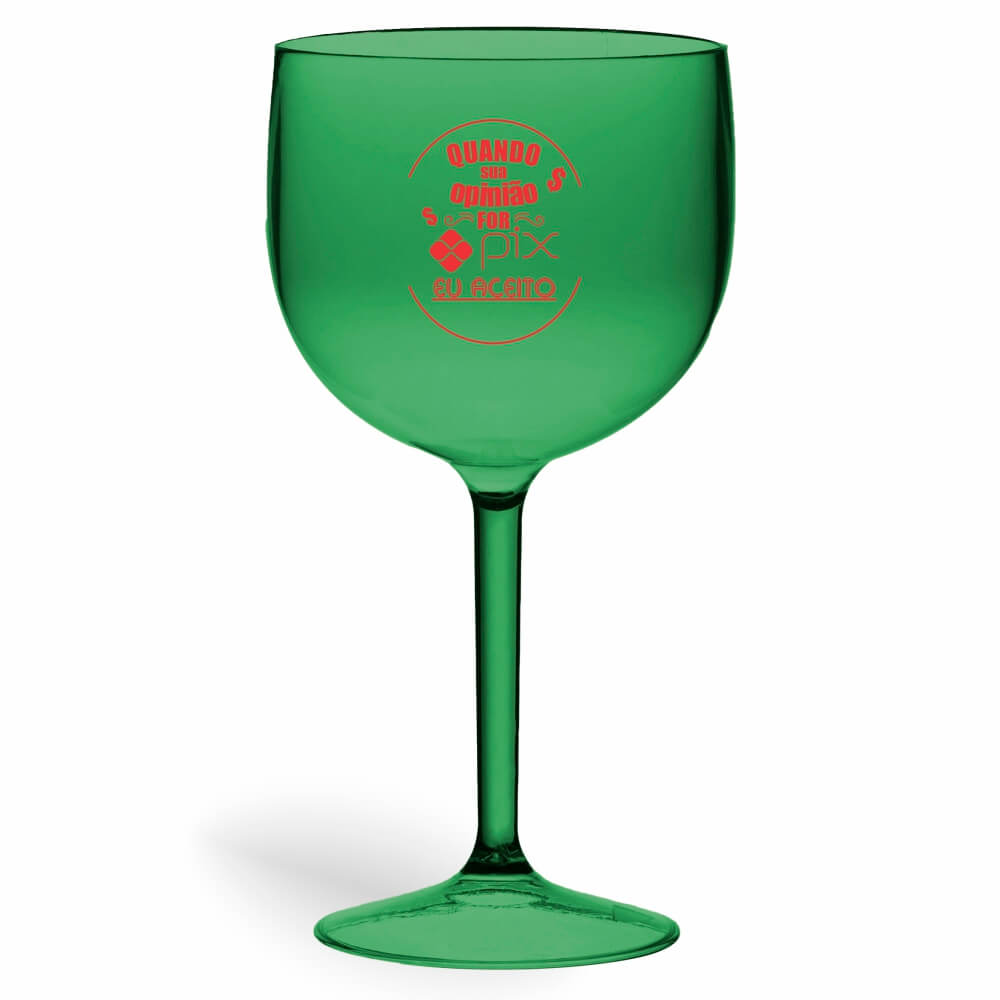 Taça de Gin de 580ml Verde Transparente