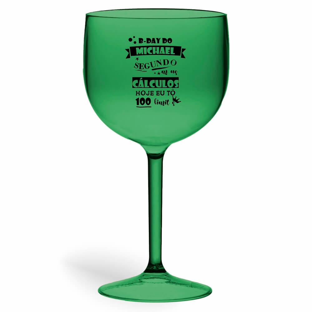 Taça de Gin de 580ml Verde Transparente