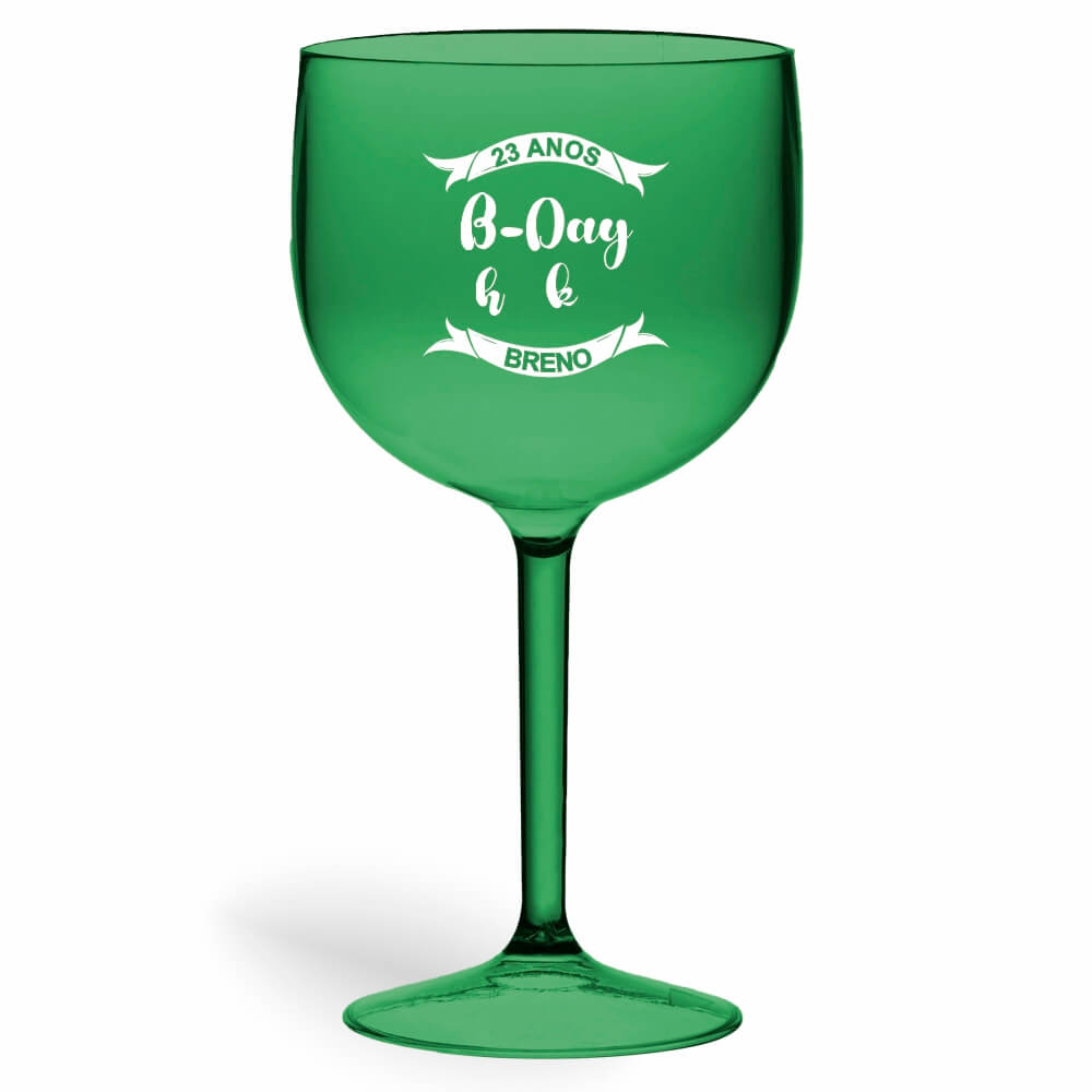 Taça de Gin de 580ml Verde Transparente