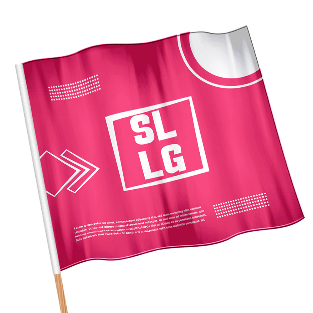 Bandeiras Cacharrel Costura Linha Branca Overlock Com Bastão (Metro Quadrado)