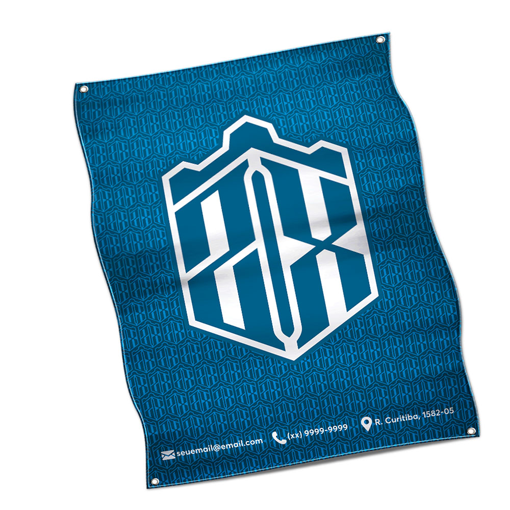 Bandeiras Cacharrel Costura Linha Branca Overlock Com Ilhós (1400x1800mm)