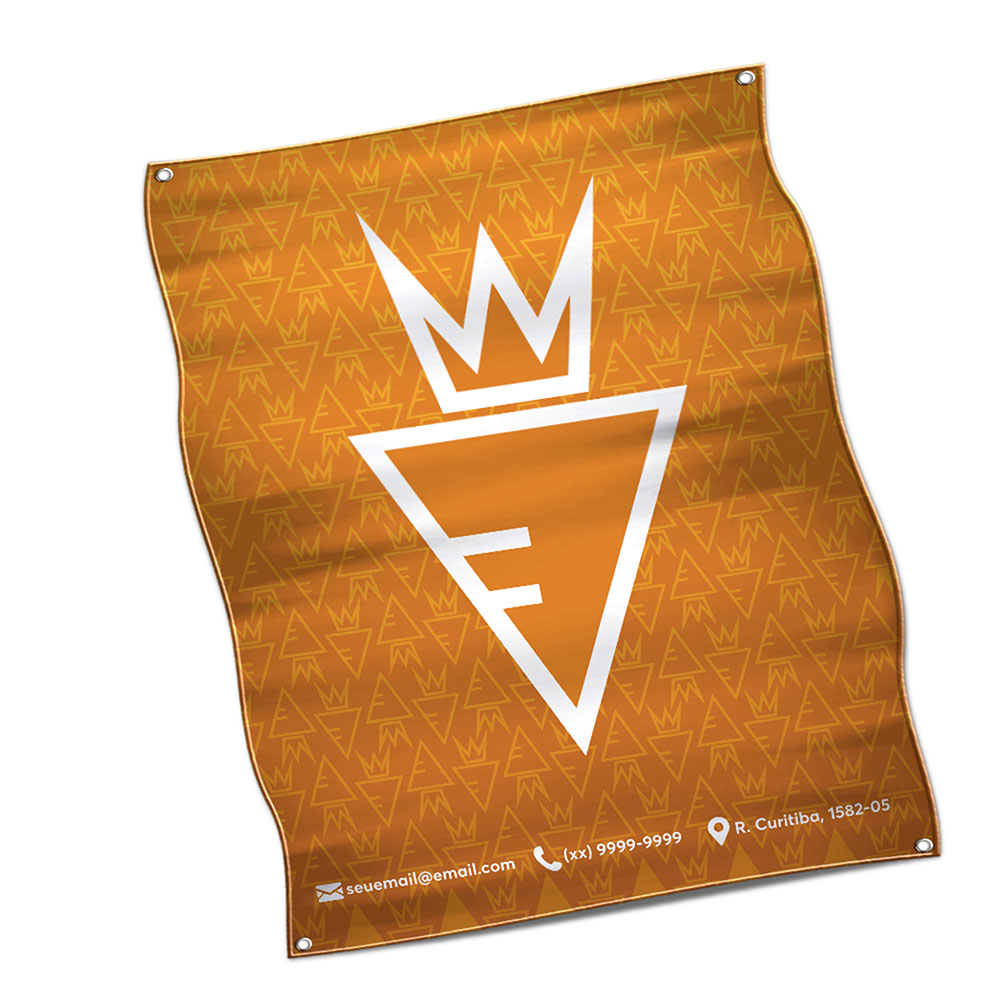 Bandeiras Cacharrel Costura Linha Branca Overlock Com Ilhós (1400x1800mm)