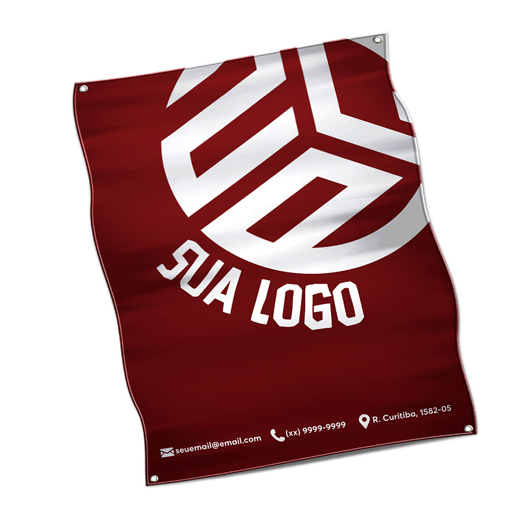 Bandeiras Cacharrel Costura Linha Branca Overlock Com Ilhós (1400x1800mm)