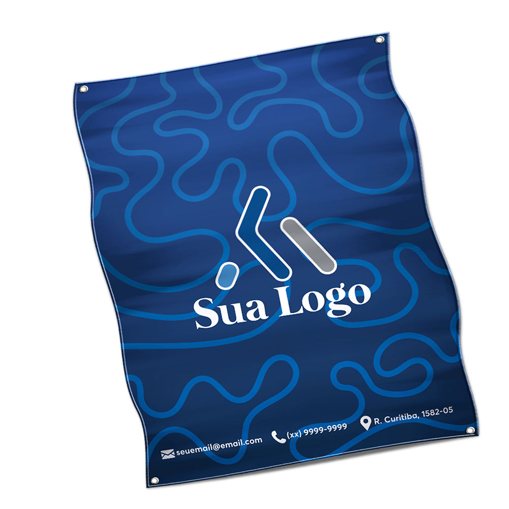 Bandeiras Cacharrel Costura Linha Branca Overlock Com Ilhós (1400x1800mm)