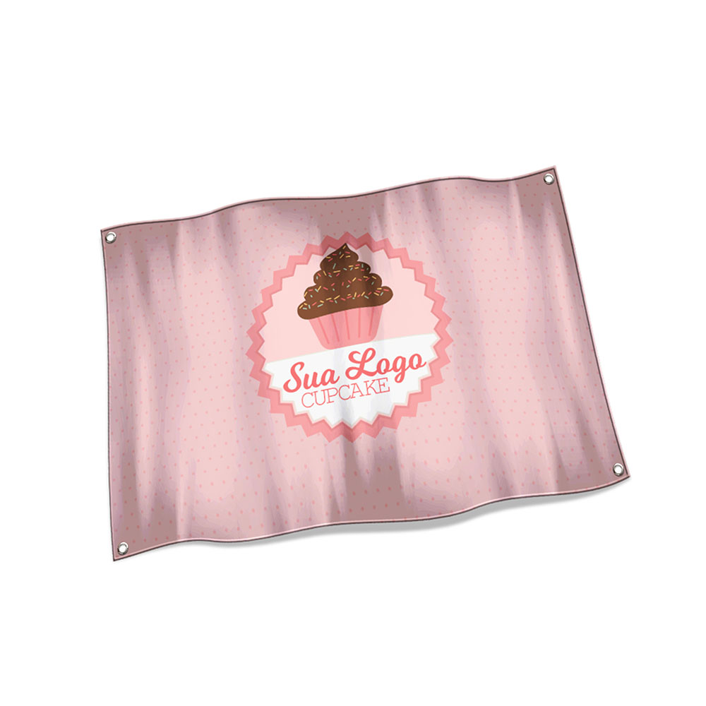 Bandeiras Cacharrel Costura Linha Branca Overlock Com Ilhós (700x450mm)