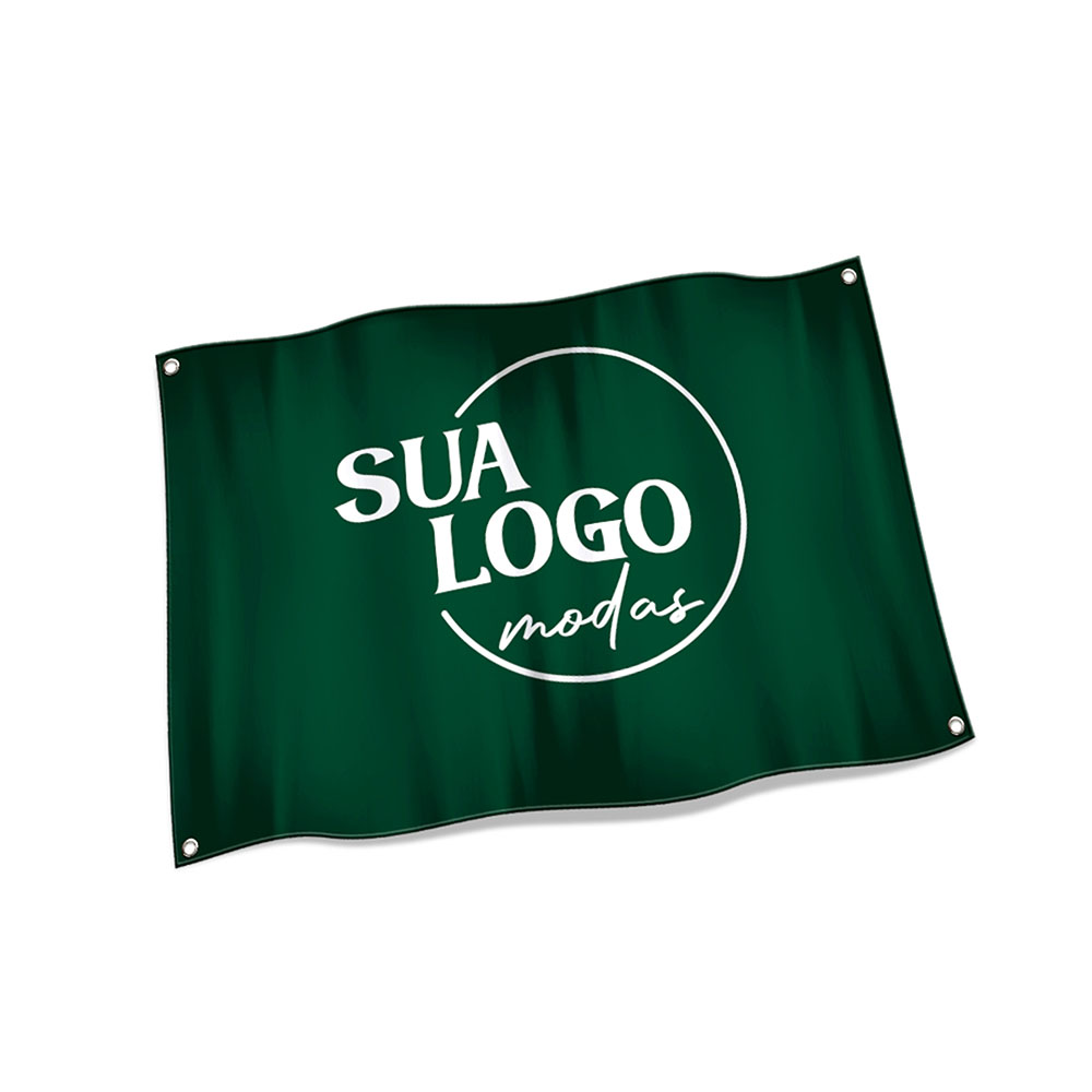 Bandeiras Cacharrel Costura Linha Branca Overlock Com Ilhós (700x450mm)