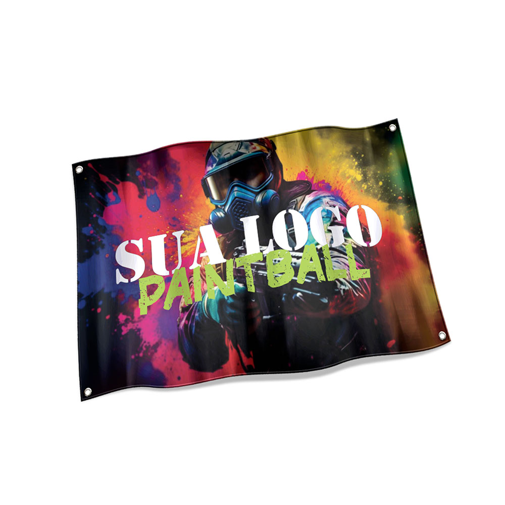 Bandeiras Cacharrel Costura Linha Branca Overlock Com Ilhós (700x450mm)