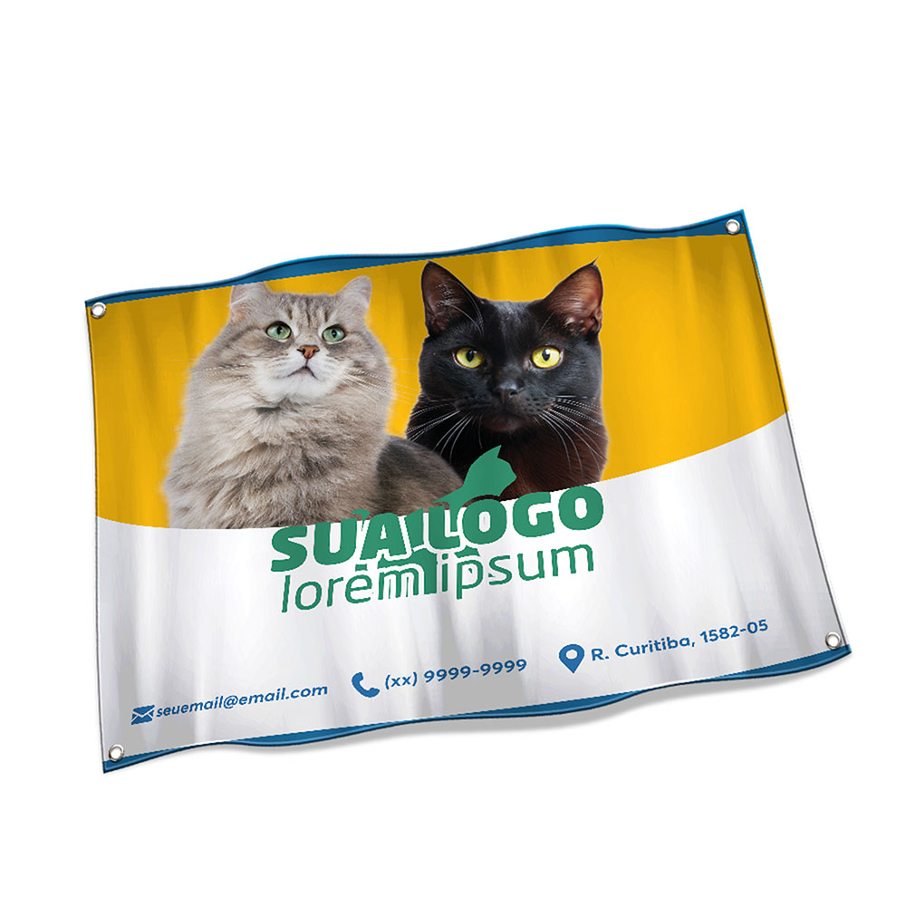 Bandeiras Cacharrel Costura Linha Branca Overlock Com Ilhós (900x700mm)