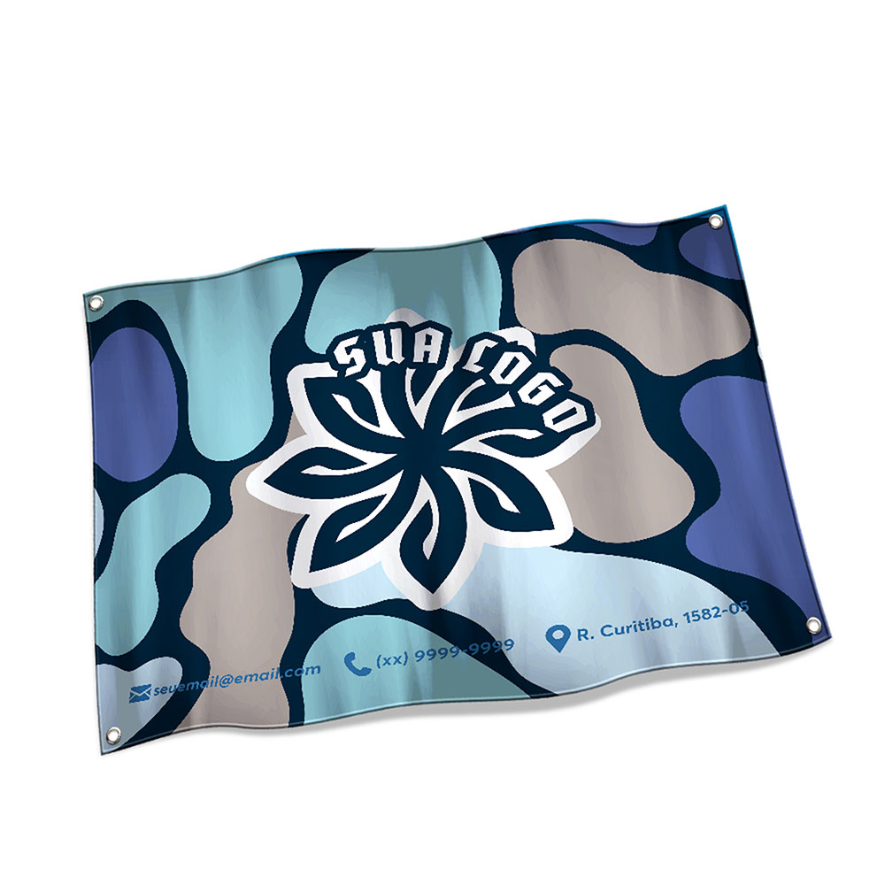 Bandeiras Cacharrel Costura Linha Branca Overlock Com Ilhós (900x700mm)