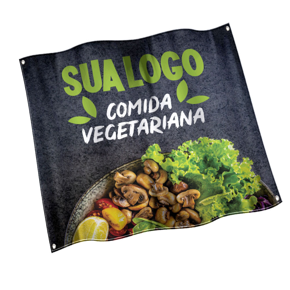 Bandeiras Cacharrel Costura Linha Branca Overlock Com Ilhós (Metro Quadrado)