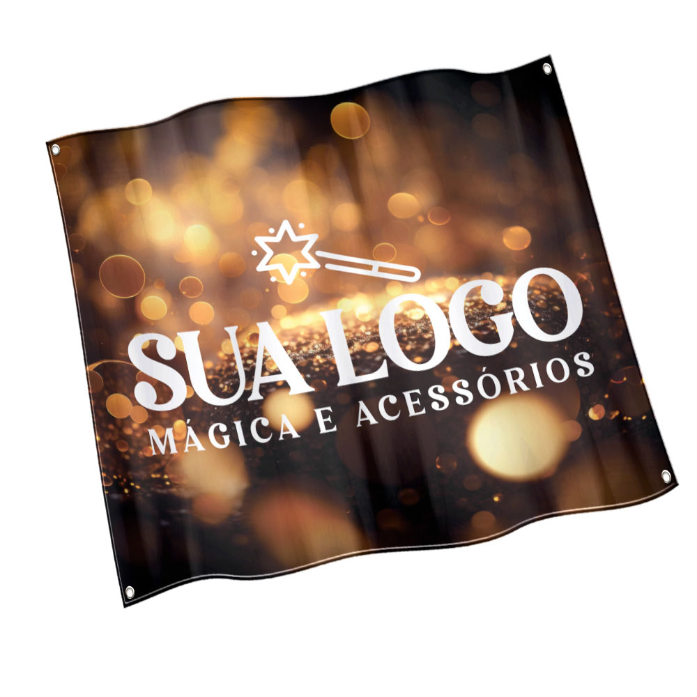 Bandeiras Cacharrel Costura Linha Branca Overlock Com Ilhós (Metro Quadrado)