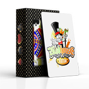 Baralho Simples 54 Cartas Baralho Com Cartas Personalizadas Pvc 0,50 Premium Branco Com Verniz Uv Total