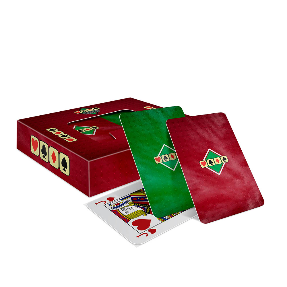 Baralho Duplo 108 Cartas Baralho Com Caixa Personalizada Couchê 300g Com Laminação Brilho