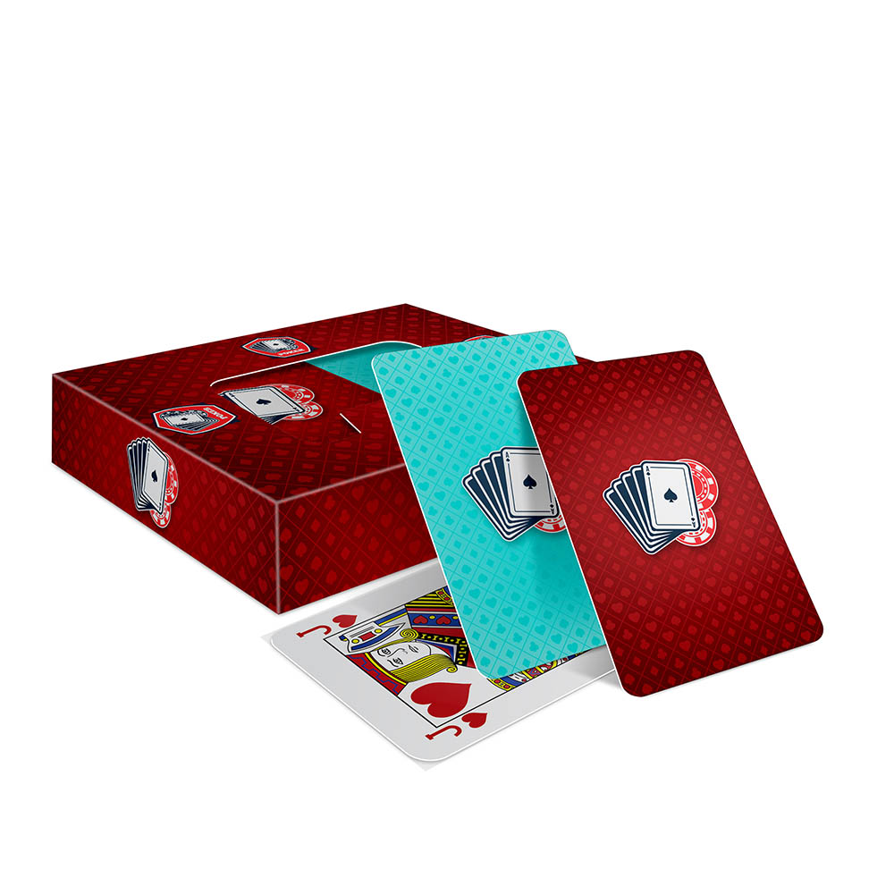 Baralho Duplo 108 Cartas Baralho Com Caixa Personalizada Couchê 300g Com Laminação Fosca