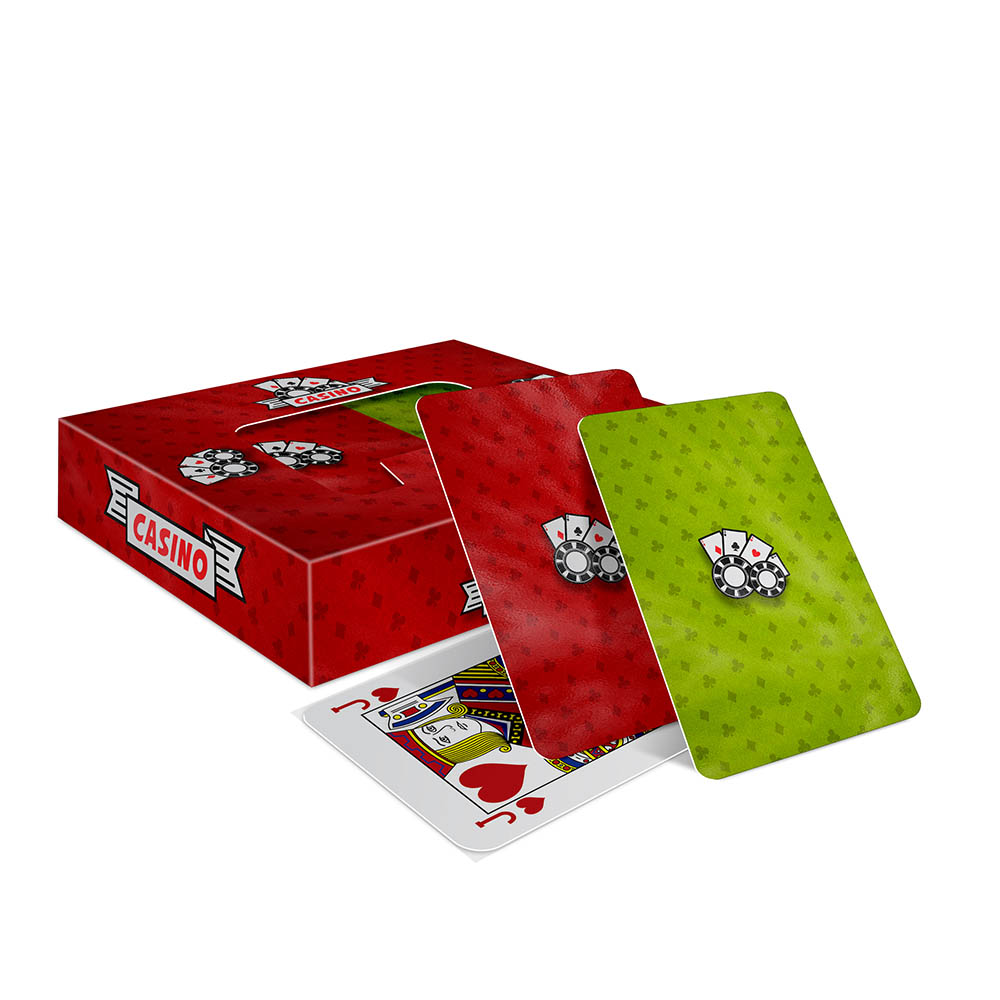 Baralho Duplo 108 Cartas Baralho Com Caixa Personalizada Couchê 250g Com Laminação Brilho