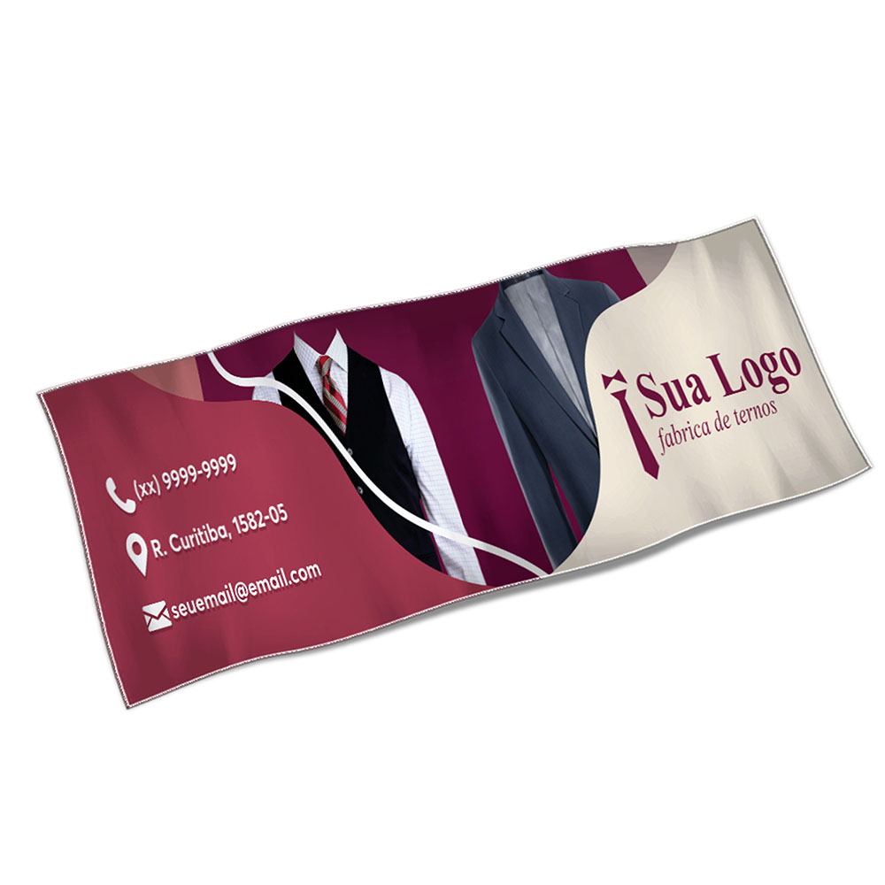 Bandeiras Elastano Costura Linha Branca Overlock (2000x500mm)