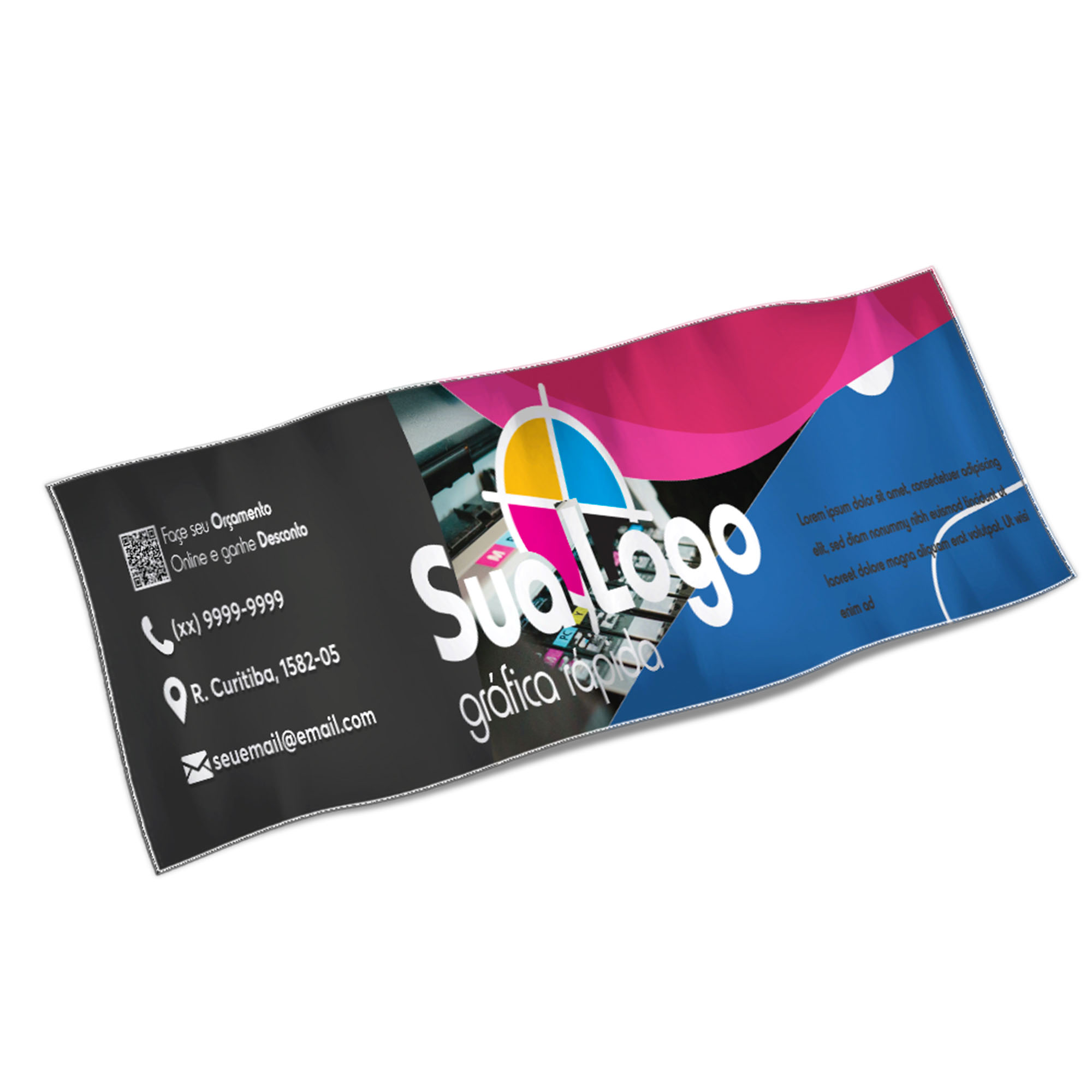 Bandeiras Elastano Costura Linha Branca Overlock (2000x500mm)