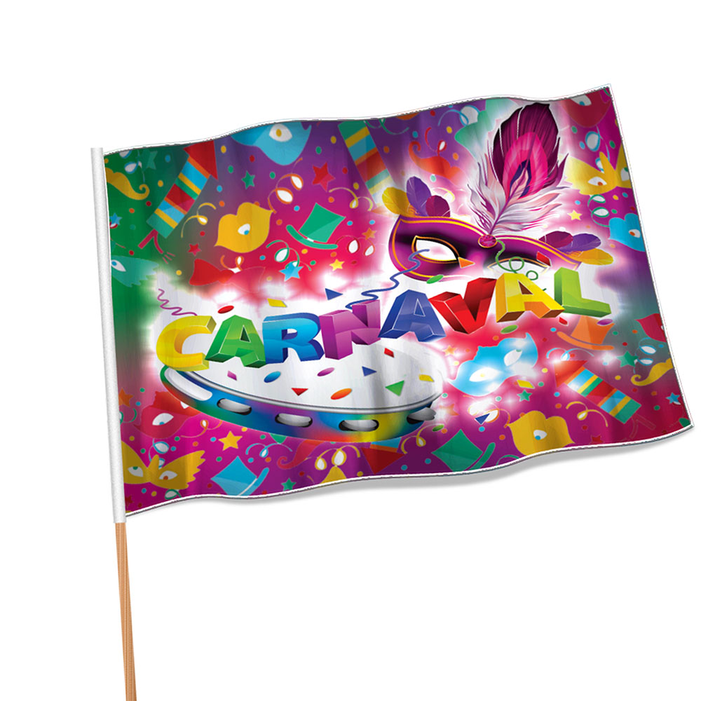 Bandeiras Elastano Costura Linha Branca Overlock Com Bastão (900x700mm)