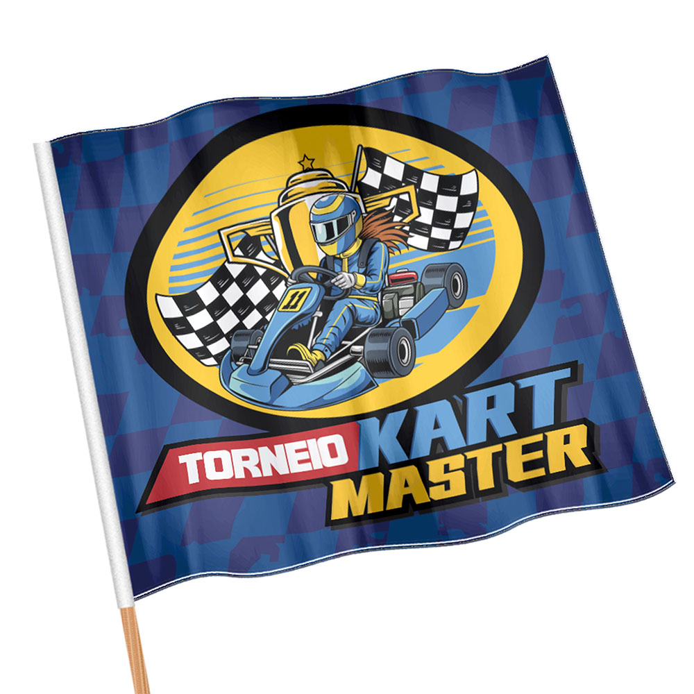 Bandeiras Elastano Costura Linha Branca Overlock Com Bastão (Metro Quadrado)