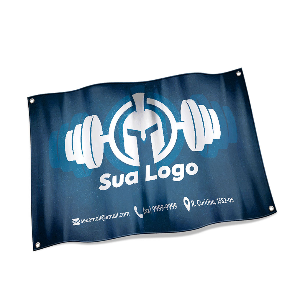 Bandeiras Elastano Costura Linha Branca Overlock Com Ilhós (1400x900mm)