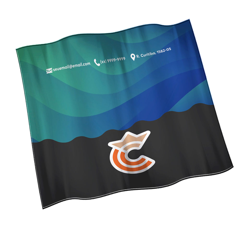 Bandeiras Elastano Costura Linha Branca Overlock Com Ilhós (Metro Quadrado)