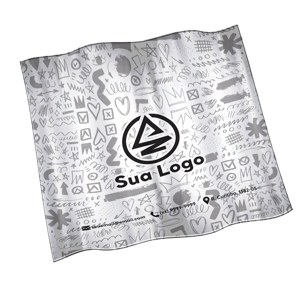 Bandeiras Elastano Costura Linha Branca Overlock Com Ilhós (Metro Quadrado)