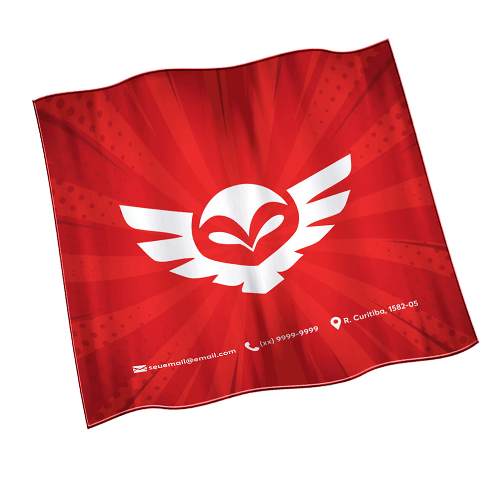 Bandeiras Elastano Costura Linha Branca Overlock Com Ilhós (Metro Quadrado)